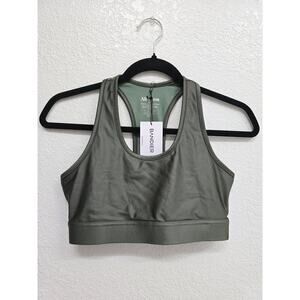 All Access for Bandier Front Row Sports Bra Dark Green Size S/P Activewear